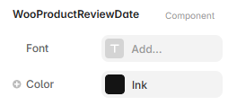 Framer property controls for the Product Review Date component